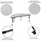 Flash Furniture Round 60 W, 86 L, 25 H, Chrome, Laminate, Particleboard, Plastic, Steel, Grey XU-GRP-14CH-A3060CON-60-GY-T-P-CAS-GG - alternate 8